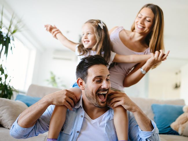 Family Celebrating Financial Freedom